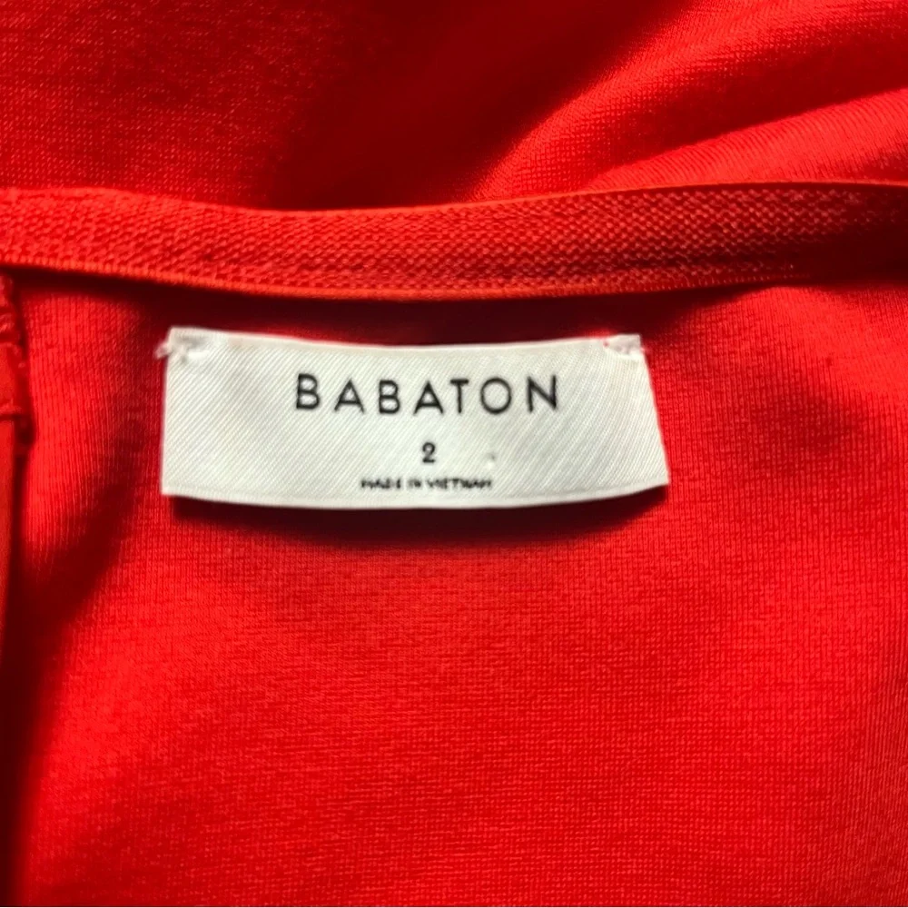 BABATON Aritzia Ruffle off the shoulder cocktail dress size 2 wedding guest - Picture 8 of 10